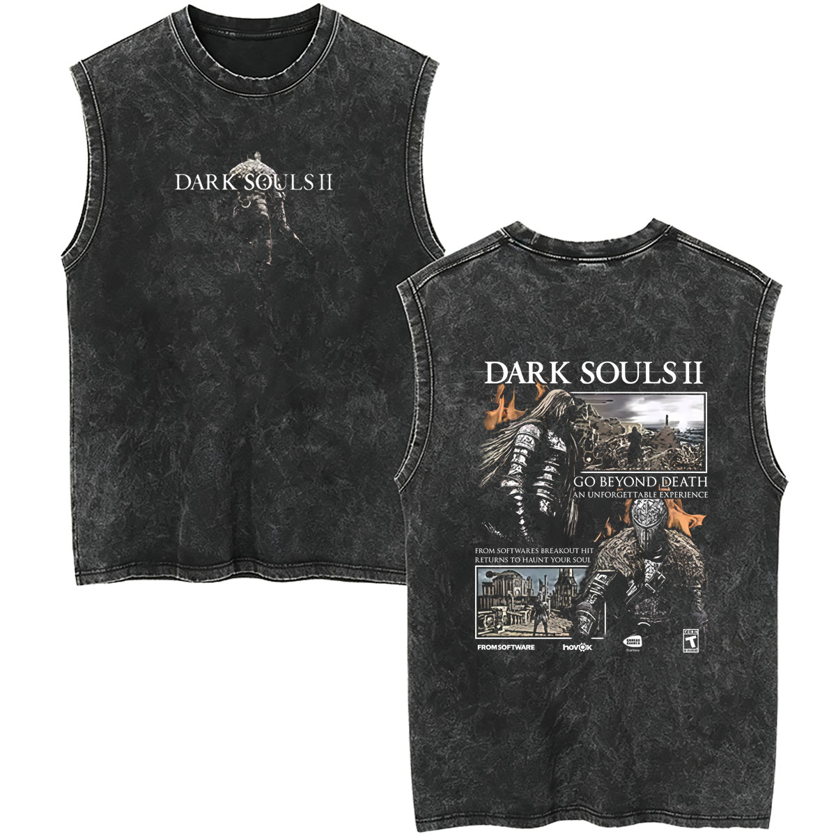 Retro Gaming T Shirt - Gewassen Vintage Game Dark Souls Merch